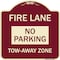Signmission Fire Lane No Parking Tow-Away Zone Heavy-Gauge Aluminum Architectural Sign, 18" x 18", BU-1818-23992 A-DES-BU-1818-23992 - alternate 1